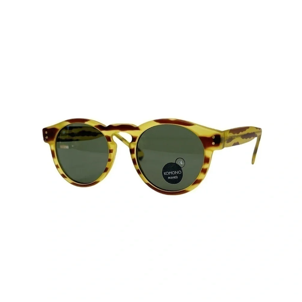 KOMONO sunglasses Clement Safari NEW animal print - Yellow Brown NWT